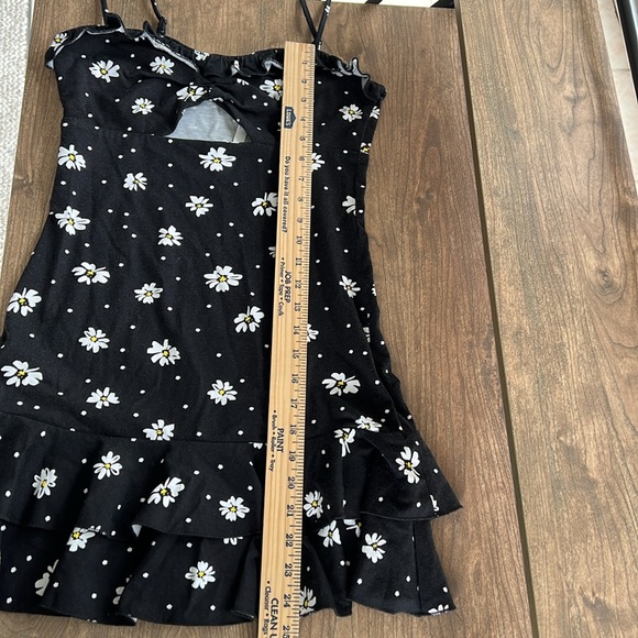ASOS black and white floral print daisies 100% cotton sundress size 2 NWT - Picture 5 of 8